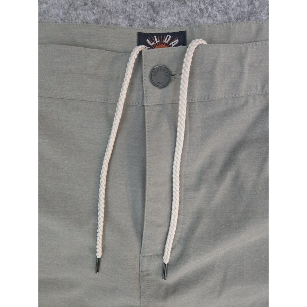 Faherty All Day Shorts Drawstring Men’s 38 Green Stretch 6